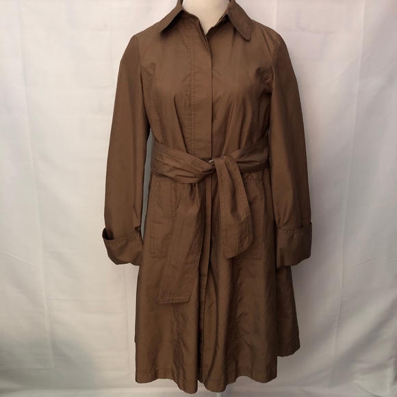 Zara Lightweight Trench Coat.  Brown.  Size Small - Picture 2 of 8